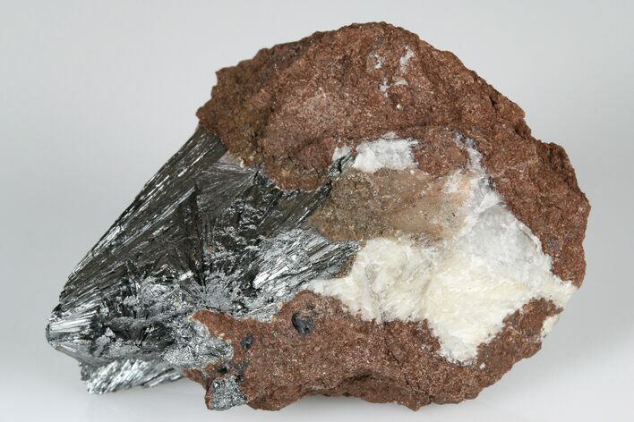 2" Metallic, Needle-Like Pyrolusite Crystals - Morocco
